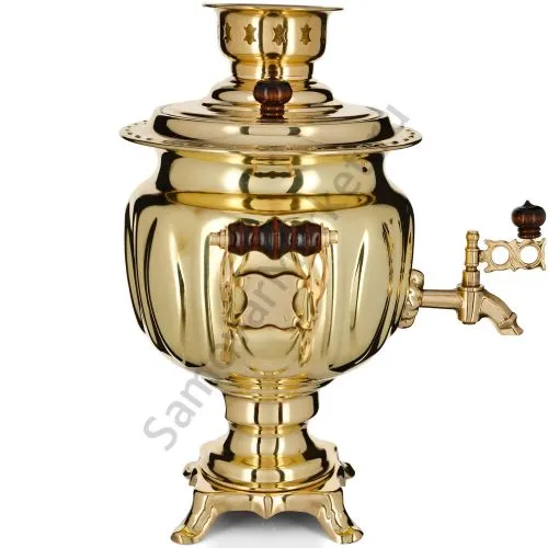 Самовар электрический 3 литра формы «Овал», золотой, категория «Стандарт»