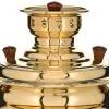 Самовар на дровах 2,7 литра формы «Овал», золотой, категория «Люкс»