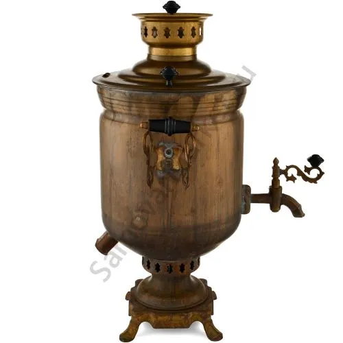 Самовар комбинированный 5 литров формы «Банка», полевой, патинированный 