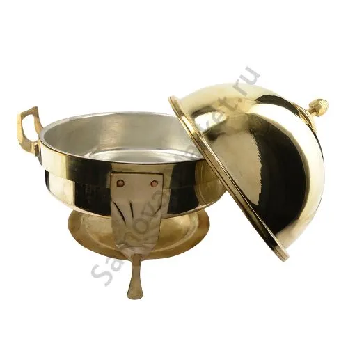 Блюдо антикварное для поддержания температуры «Мармит», золотое, уценка