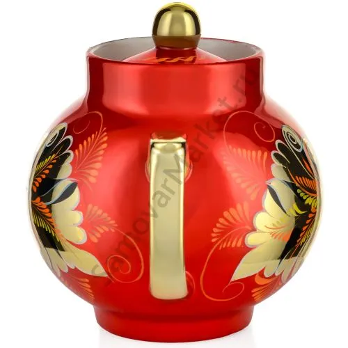 Чайник заварочный для самовара с художественной росписью «Кудрина красная»