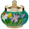 Сахарница с художественной росписью «Нарциссы на зелёном в золоте» 