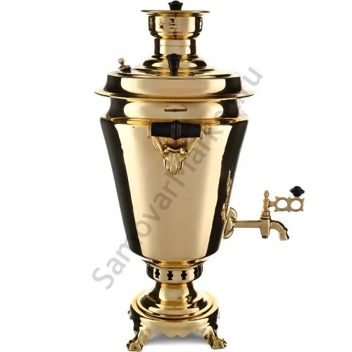 Самовар на дровах 7 литров формы «Рюмка», золотой, категория «Дачный»