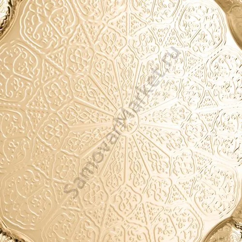 Поднос для самовара круглый, рельефный