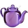 Чайник большой заварочный фарфоровый для самовара с фиолетовым напылением 