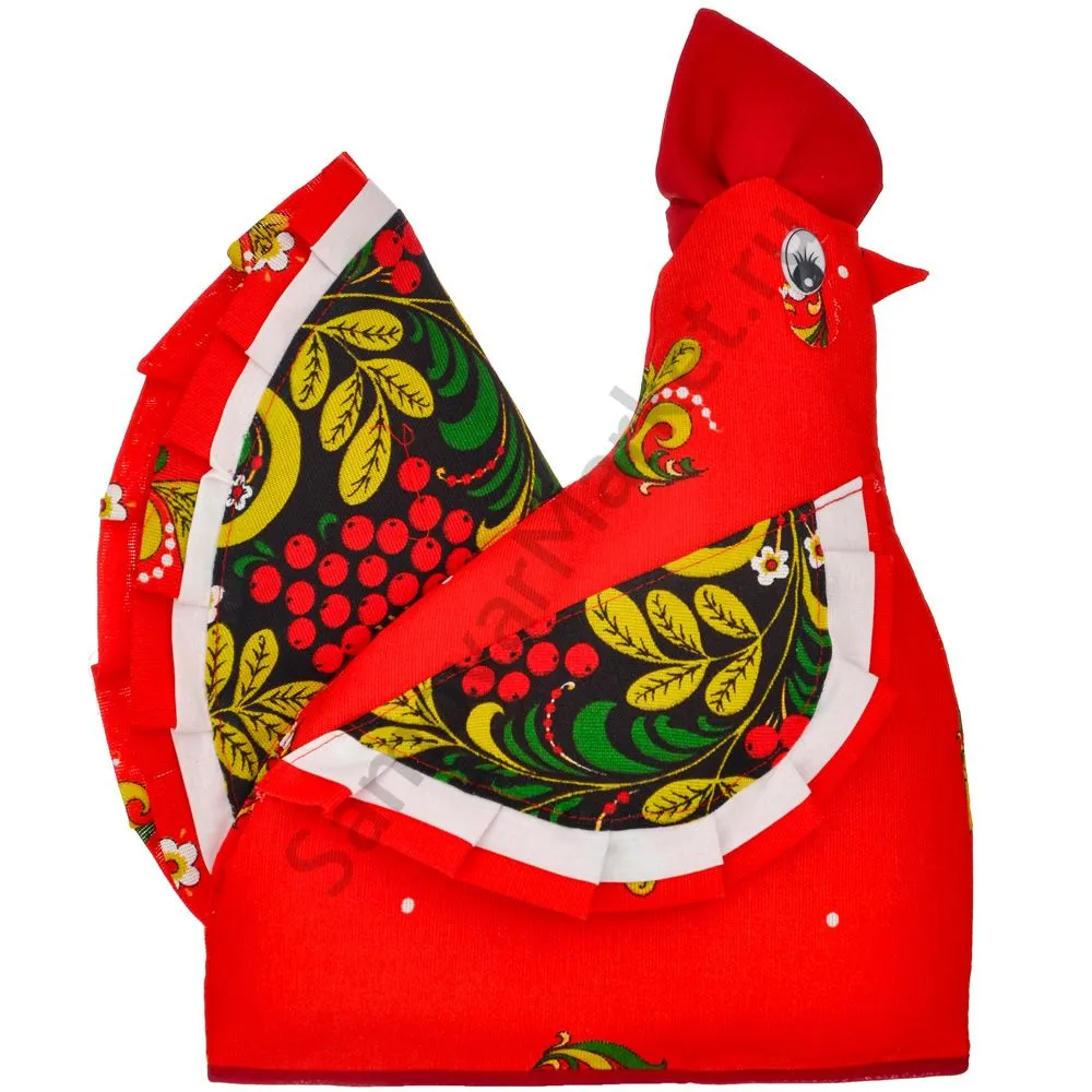 Грелка на заварочный чайник «Петушок красный, Хохлома» Грелка на заварочный чайник «Петушок красный, Хохлома»