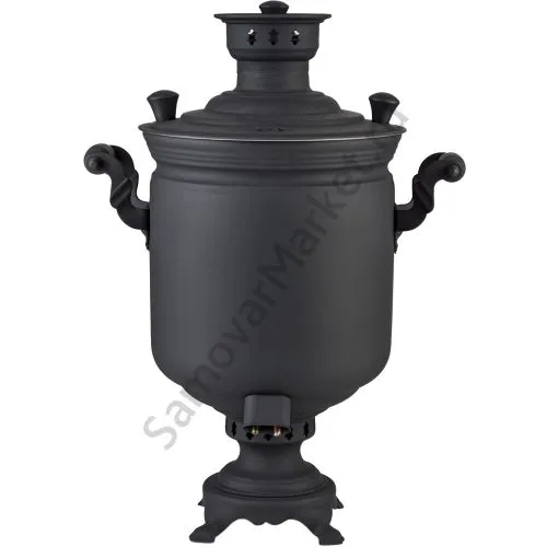 Самовар комбинированный 7 литров формы «Банка», категория «Эксклюзив», «Графит»