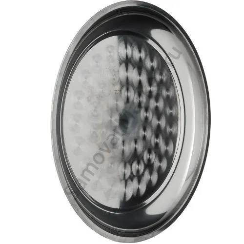 Поднос для самовара круглый, серебристый (Китай)