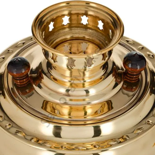 Самовар электрический 3,5 литра формы «Груша», золотой, категория «Стандарт»