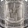 Подстаканник никелированный с чернью «Спасская башня»