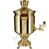 Самовар на дровах 7 литров формы «Банка», золотой, категория «Люкс»