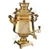 Самовар антикварный на дровах 5 литров формы «Полуваза», золотой