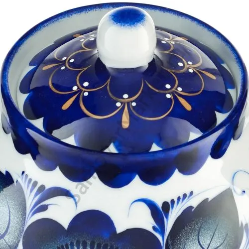 Сахарница с художественной росписью «Гжель»