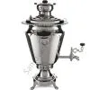 Самовар антикварный на дровах 6 литров формы «Рюмка гранная» Аленчикова и Зимина, серебристый