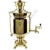 Самовар комбинированный 7 литров формы «Банка», золотой, категория «Люкс»