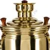 Самовар на дровах 7 литров формы «Банка», золотой, категория «Люкс»