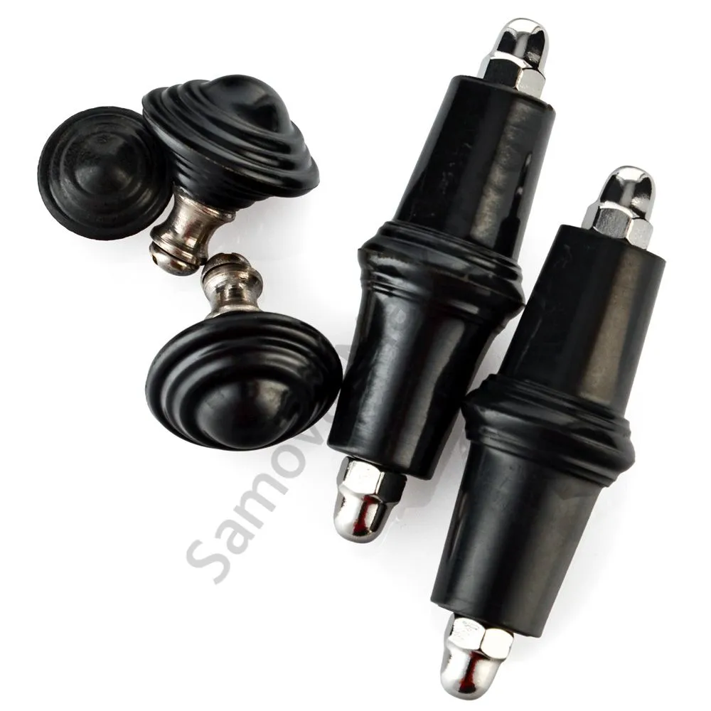 Комплект фурнитуры для электрического самовара (ручки,на крышку и краник), карболит чёрный Комплект фурнитуры для электрического самовара (ручки,на крышку и краник), карболит чёрный