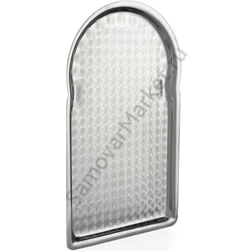 Поднос для самовара формы «Матрёшка малая», «Кружево» серебристый