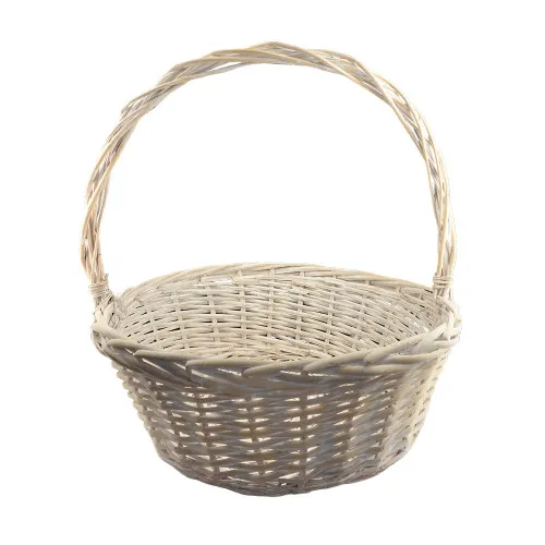 Корзина белая круглая, диаметр 47 см