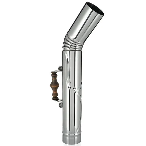 Труба для самовара серебристая с деревянной, состаренной ручкой в ассортименте Труба для самовара серебристая с деревянной, состаренной ручкой в ассортименте