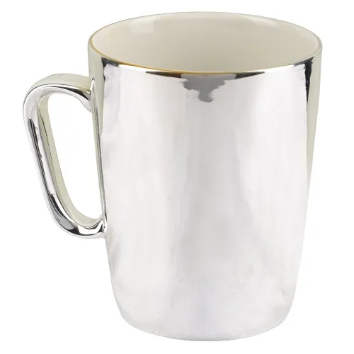 Кружка фарфоровая с напылением под «Серебро» 