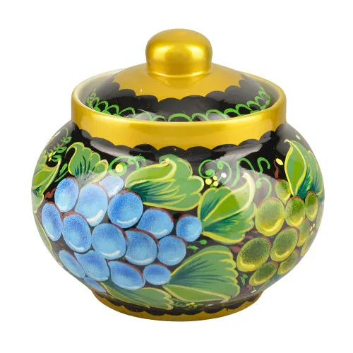 Сахарница с художественной росписью «Грозди винограда» 