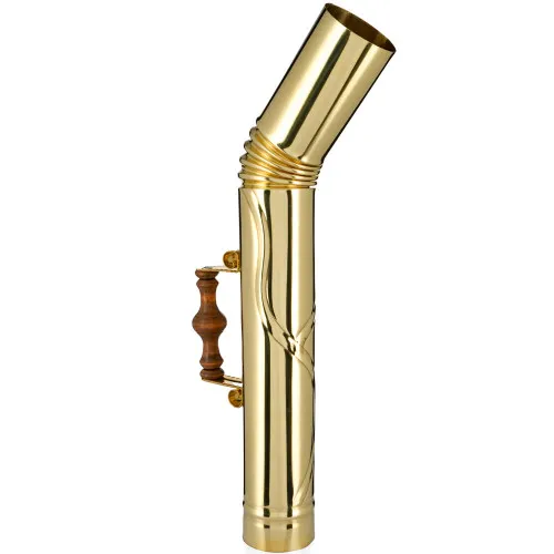 Труба для самовара золотая с состаренной деревянной ручкой в ассортименте Труба для самовара золотая с состаренной деревянной ручкой в ассортименте