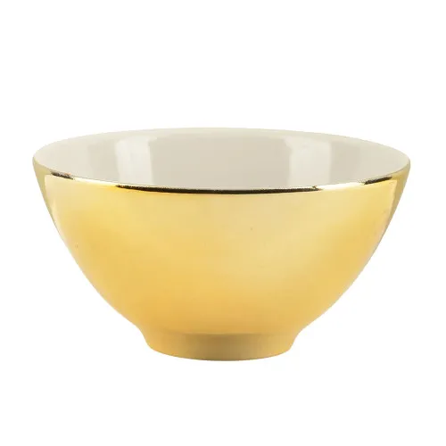 Пиала, капельник для самовара фарфоровый малый с напылением под «Золото» 