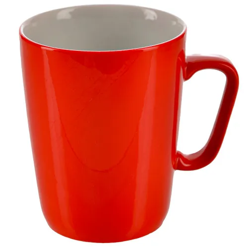 Кружка фарфоровая с красным напылением