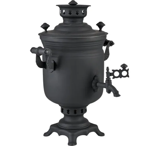 Самовар на дровах 2,8 литра формы «Банка», категория «Эксклюзив», «Графит»