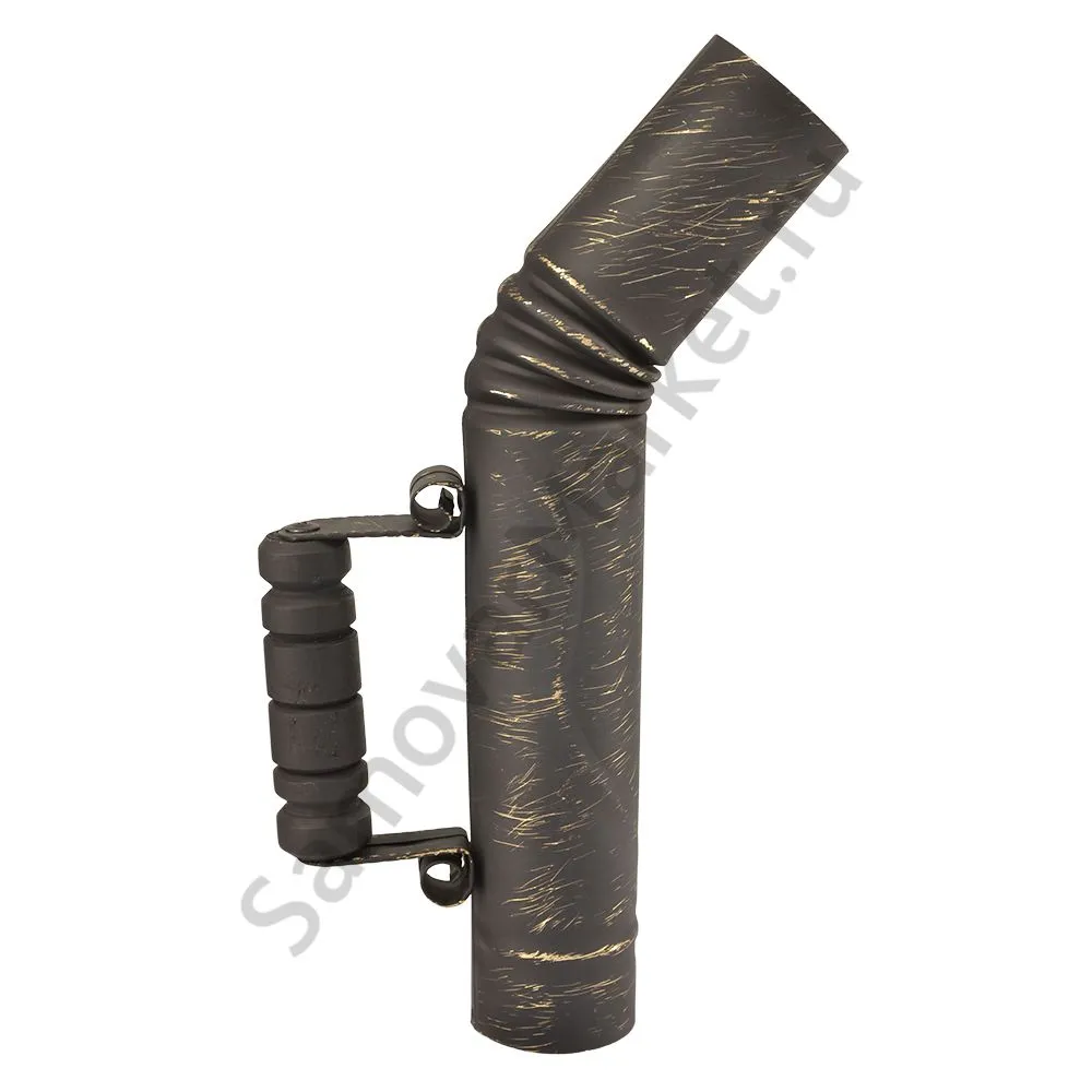 Труба для самовара патинированная диаметром 51 мм с деревянной ручкой, золотые нити в патине Труба для самовара патинированная диаметром 51 мм с деревянной ручкой, золотые нити в патине