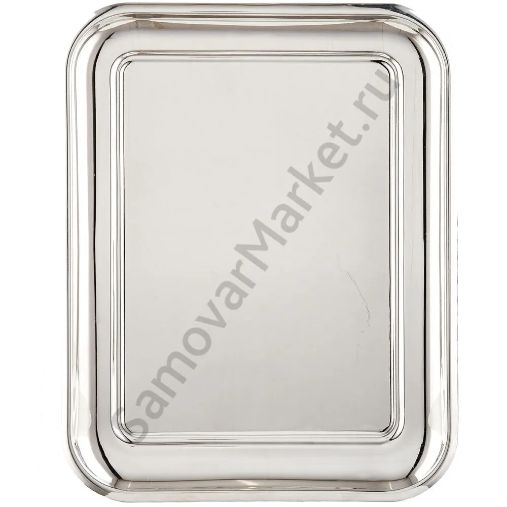 Поднос для самовара прямоугольный гладкий, серебристый, уценка Поднос для самовара прямоугольный гладкий, серебристый, уценка