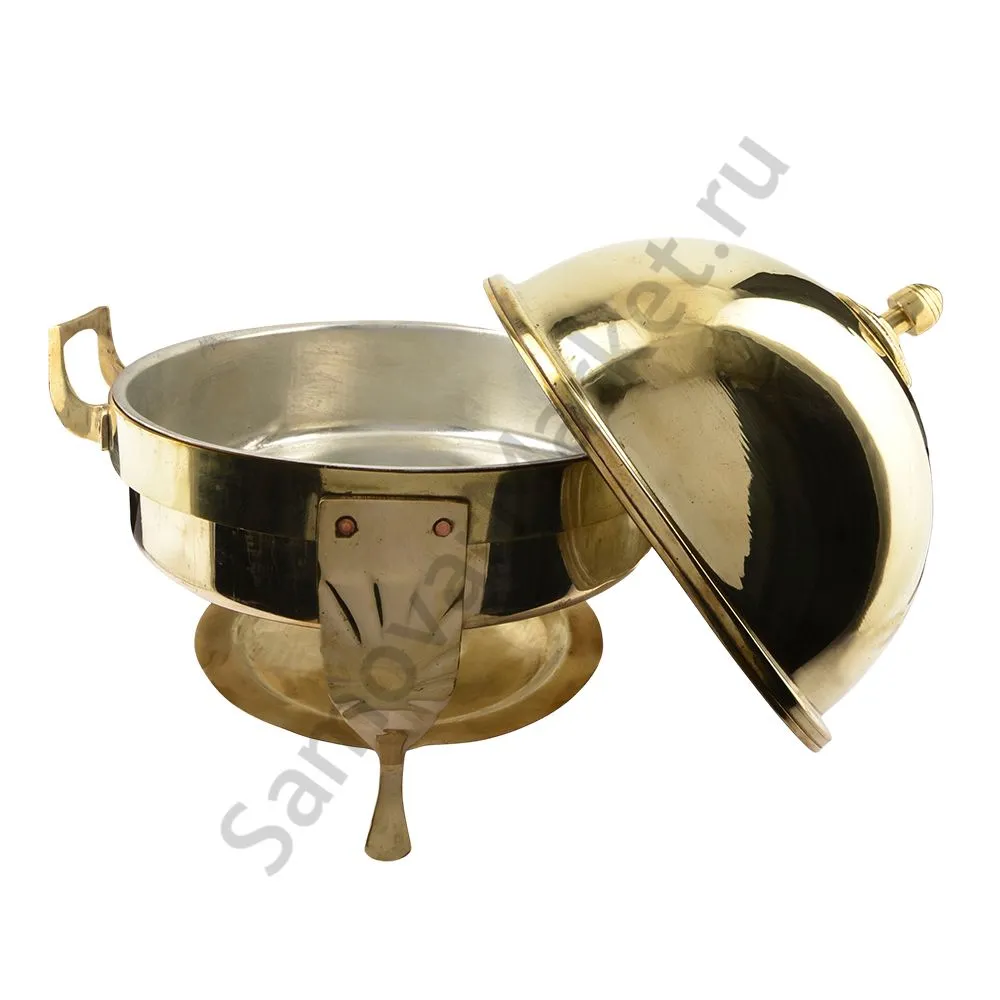 Блюдо антикварное для поддержания температуры «Мармит», золотое, уценка