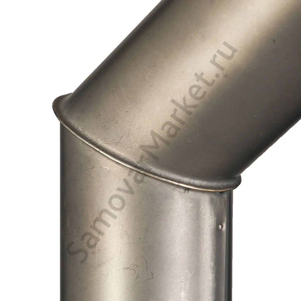 Труба 65 мм для самовара серебристая с травлением по никелю «Люкс» 