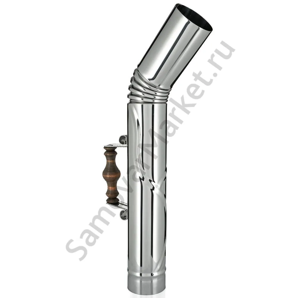 Труба для самовара серебристая с деревянной, состаренной ручкой в ассортименте Труба для самовара серебристая с деревянной, состаренной ручкой в ассортименте