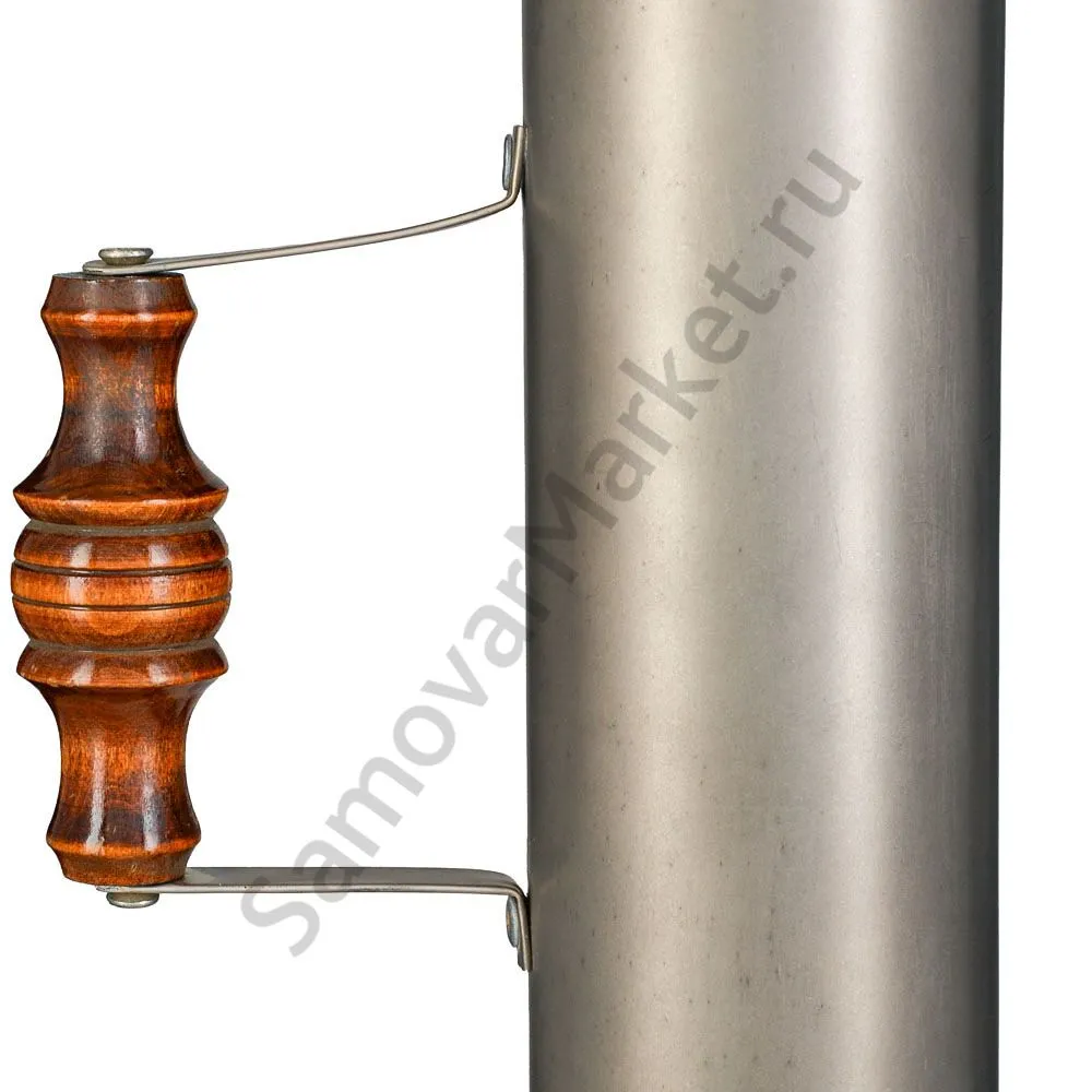 Труба 65 мм для самовара серебристая с травлением по никелю «Люкс» 